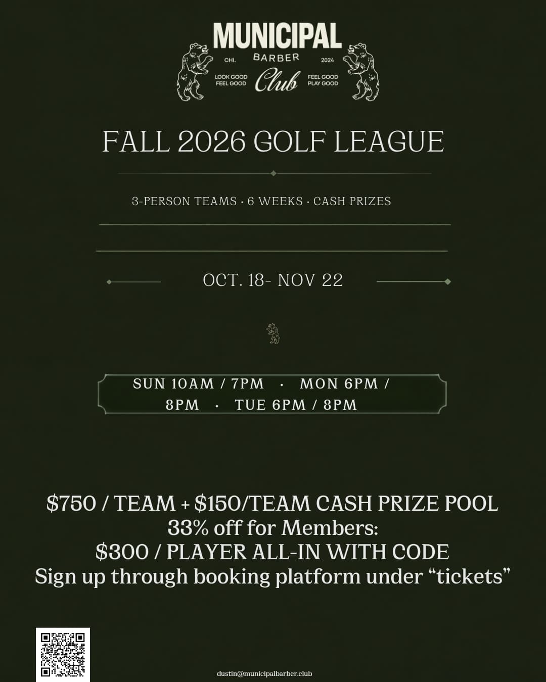 Fall League event poster